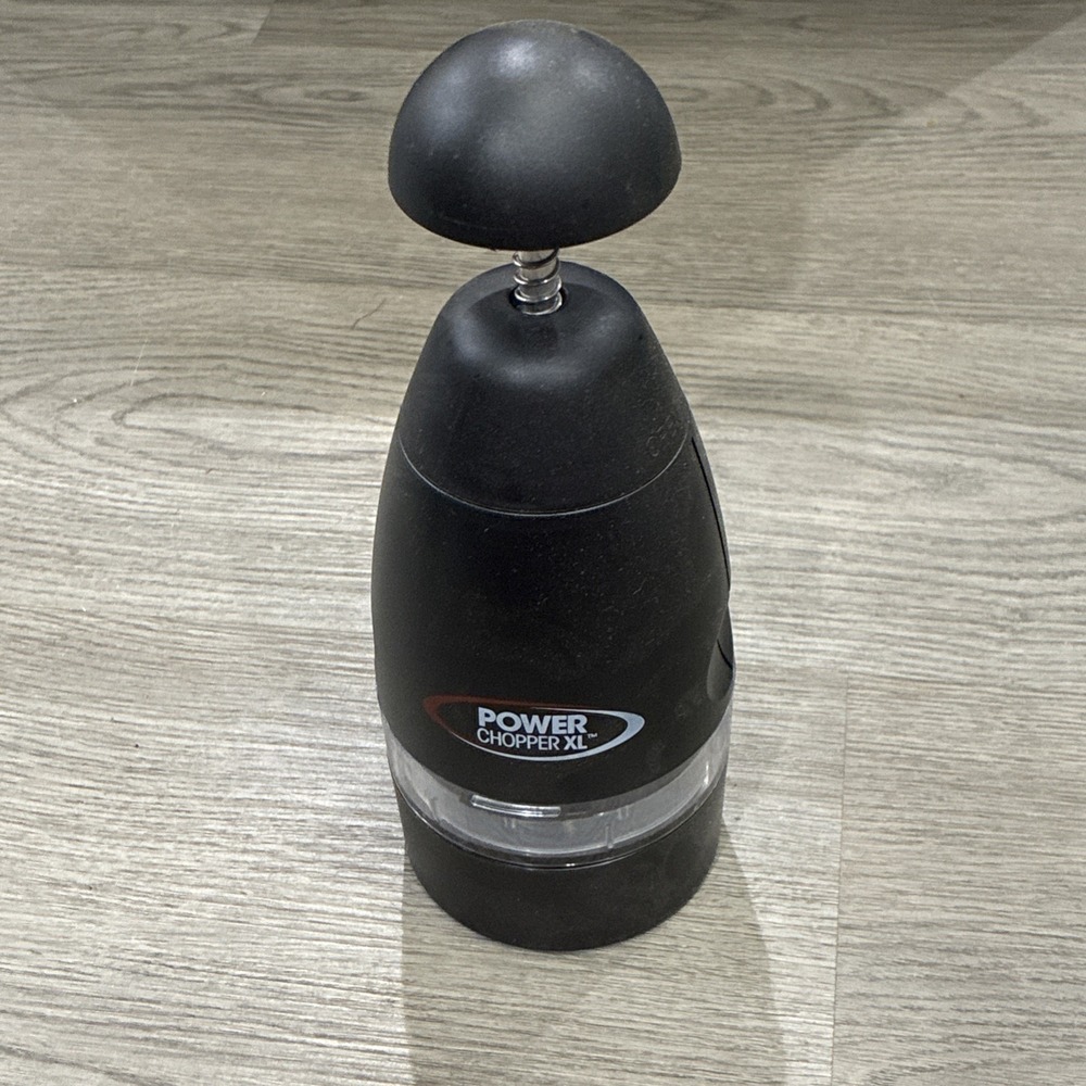 Power Chopper XL Kitchen Tool Food Chopper Black Plastic with Cap - Picture 1 of 7